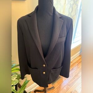 Vintage Givenchy Sport Black Jacket/Blazer Women’s Size 8 Gold Buttons READ
